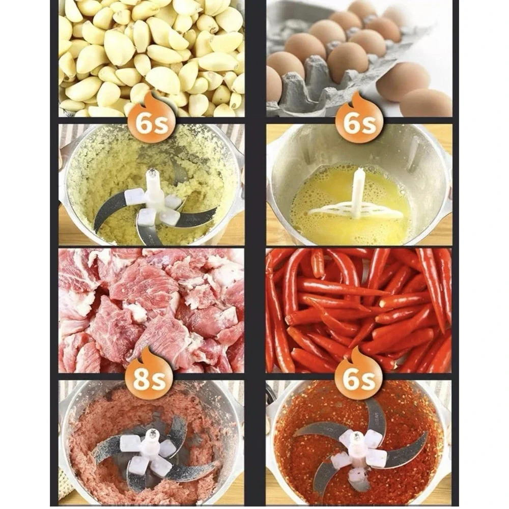 3L Electric Meat Grinder 300W Food Processor With 5 Speed‎ & 6 Blades Stainless